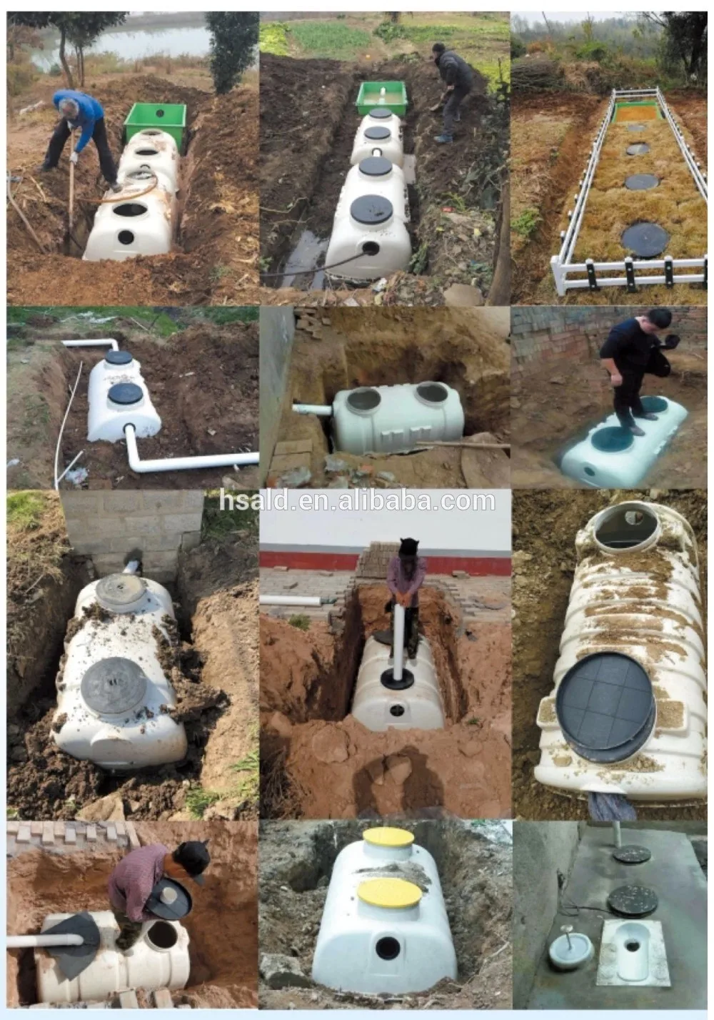 Underground Biodigester For Waste Water Treatment Frp Septic Tank Mini ...