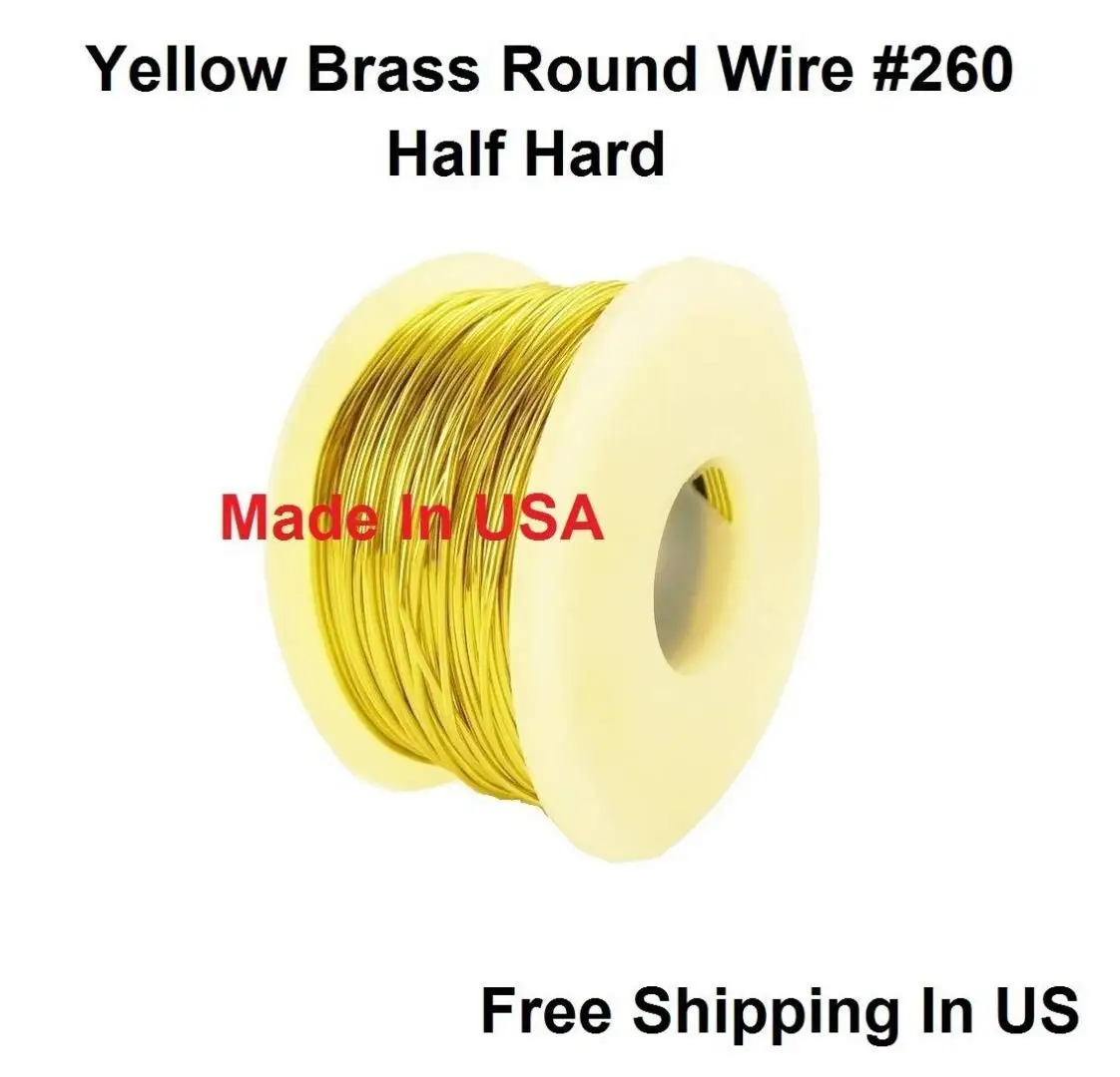 Half Round Half Hard 20GA Brass Crafters and Jewelry Makers Wire 25 Feet. 