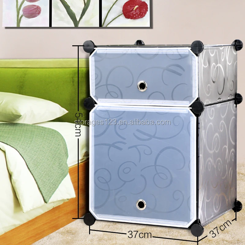 Pp Plastic Diy Pink Folding Bedside Table Buy Cheap Bedside Table