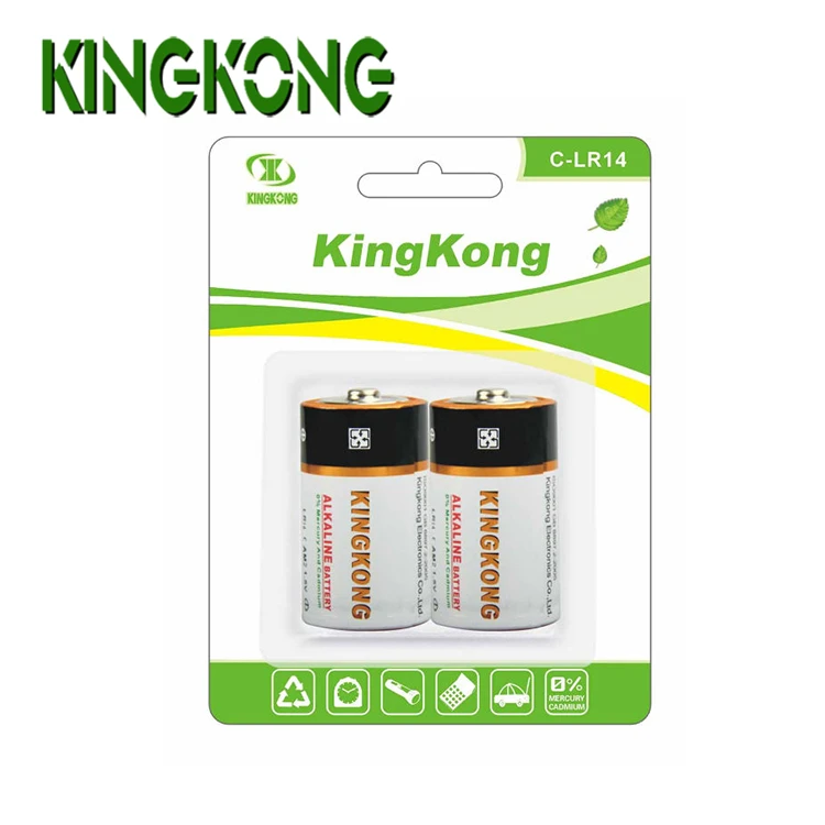 High Capacity OEM 1.5V LR14 Rechargeable Battery Alkaline Battery With Shrink and Blister Packing
