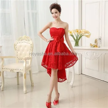 Strapless Short Tail Dress Red Lace Wedding Dresses Made In Strapless Short Tail Dress Red Lace Wedding Dresses Made In China