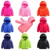 hot selling kids down jacket custom hood down jacket solid down coat for children