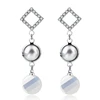 Bridesmaid Pearl Earrings Handmade White Pearl Dangle Drop Earrings