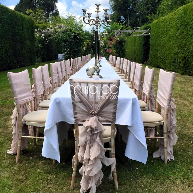 Discount New Design Wholesale Curly Willow Wedding Chair Cover Sash With Hood Buy Cheap Chair Covers Chair Sashes Chiffon Sash Hood Ruffled Chiavari Chair Covers Product On Alibaba Com