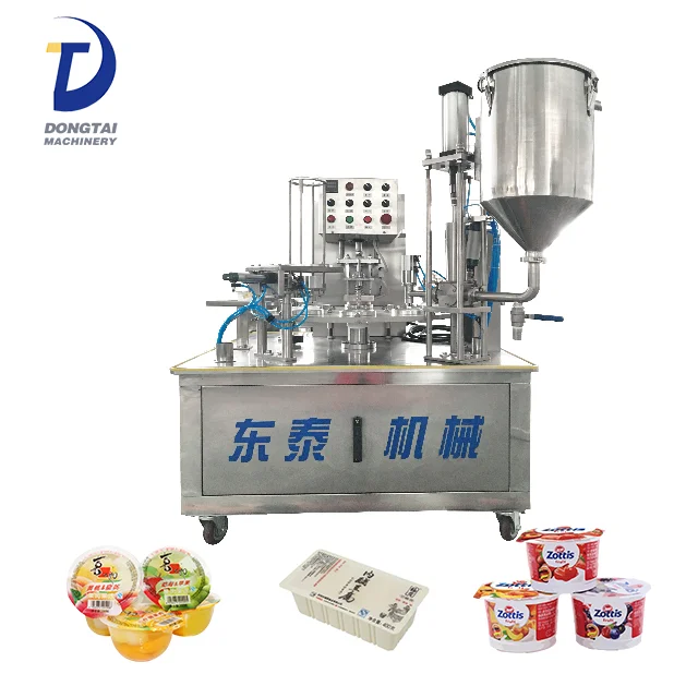 Automatic jelly/ yogurt k cup filling and sealing machine,rotary filling machine for ice cream