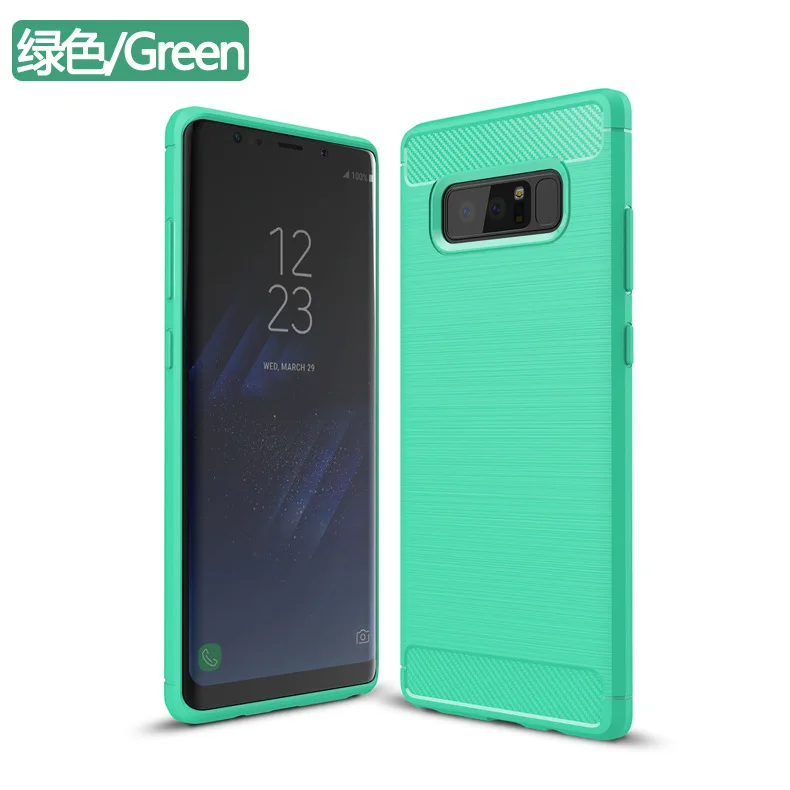 2017 New Arrival Carbon Fiber Tpu case for Samsung galaxy note 8 brushed tpu soft cover for Samsung galaxy note 8