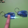 Guangzhou manufacture custom truck shape PVC push torch key tag for advertising gifts