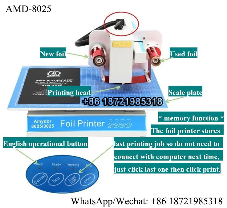 Amydor Amd8025 Digital Hot Sale Gold Foil Stamping Machine /flatbed