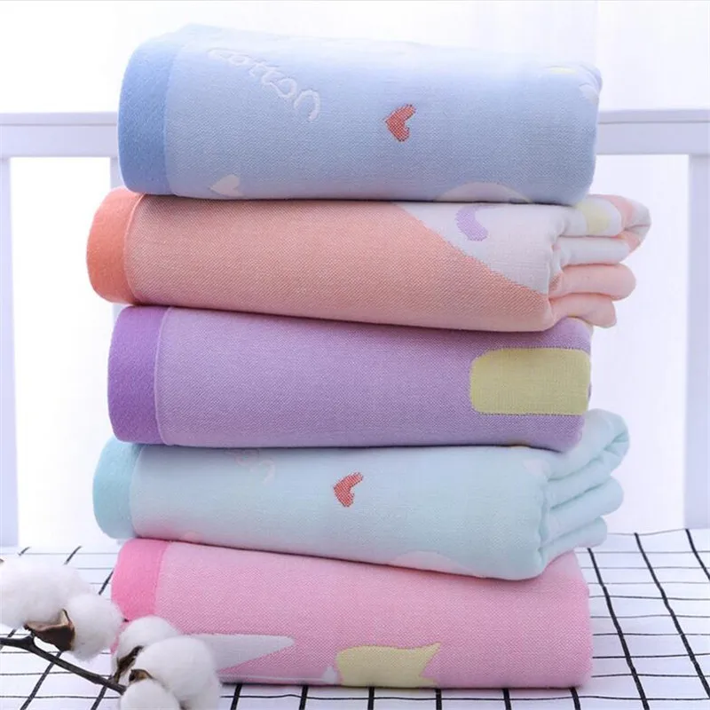 100 Cotton 4 Layers Muslin Bath Towels For Children Sleeping Blanket