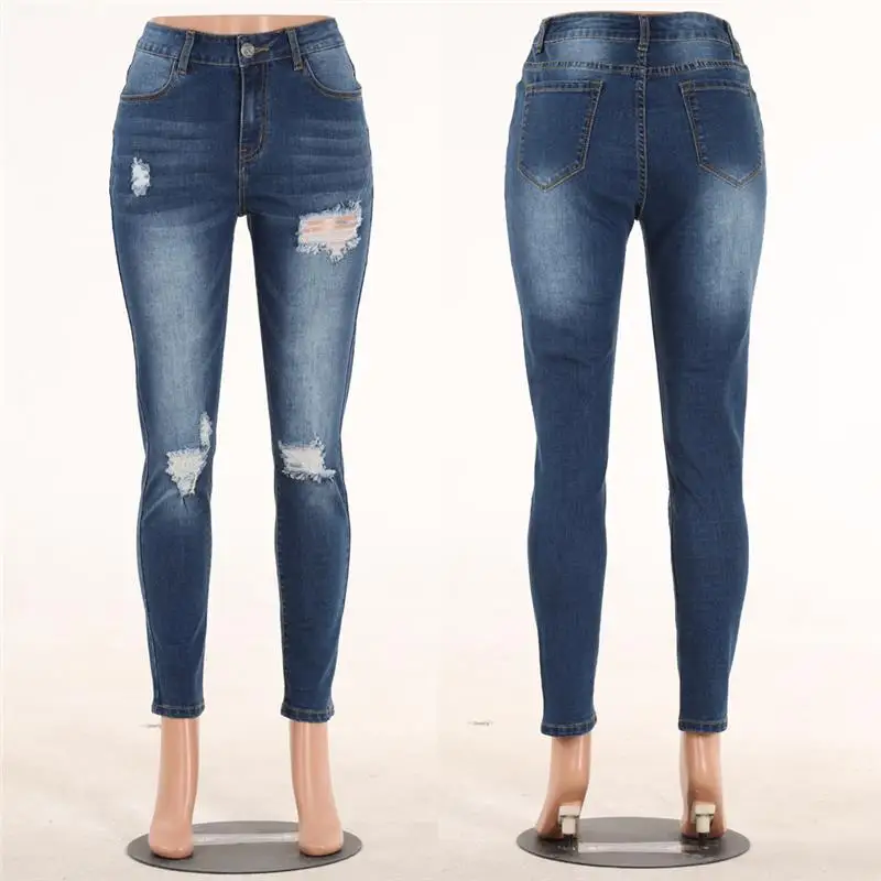 Luxury Women Narrow Jeans Ladies Private Label Denim Suits Wholesale ...
