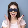 Rechargeable Light Up Neon Shutter LED Flashing Glasses Festival Rave Party LED Eye Glasses with 11 Modes