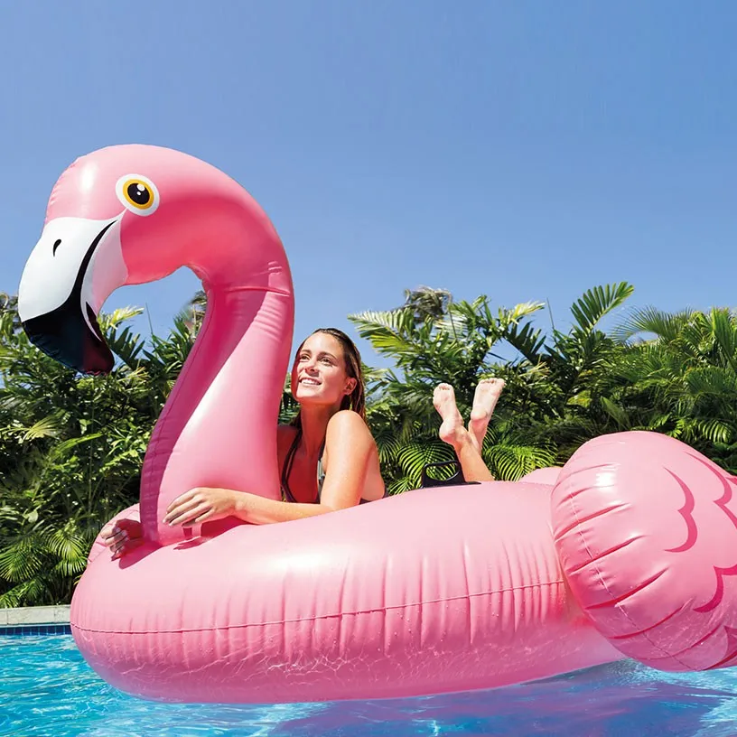 Intex 86" Mega Flamingo Floating Island Swimming Pool Inflatable Float-2 Pack 