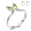 2017 Trendy fashion rhodium plated s925 silver with yellow zircon rabbit ear rings cute for Christmas