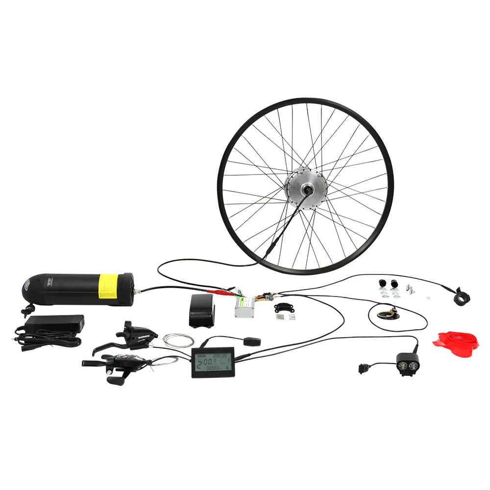 Kit de Conversion de v/élo /électrique Kit de Moteur pour v/élo /électrique Avant//arri/ère 24V 250W Kits de Conversion de v/élo /électrique pour Roue de 26 /”avec /écran LCD