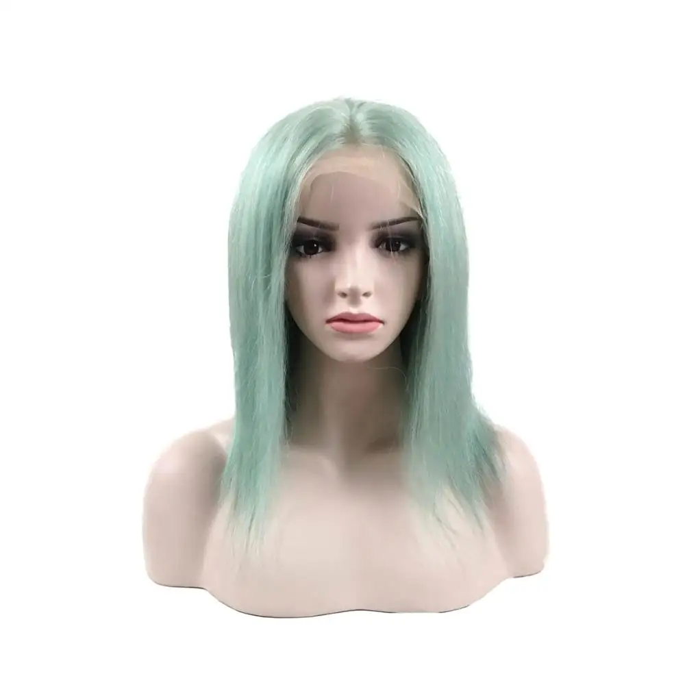 Free Part 13x6 Green Lace Front Wig,9a Grade Virgin Brazilian Human