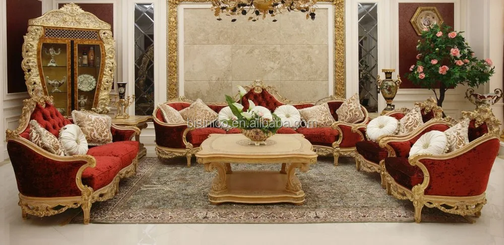 Luxury French Rococo Living Room Furnitur Tv Cabinet Set/ Retro Vivid ...