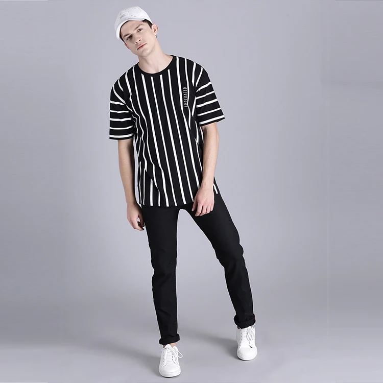 Teen Boys Fashion Clothing T Shirt Custom Made Short Sleeves Stripes T