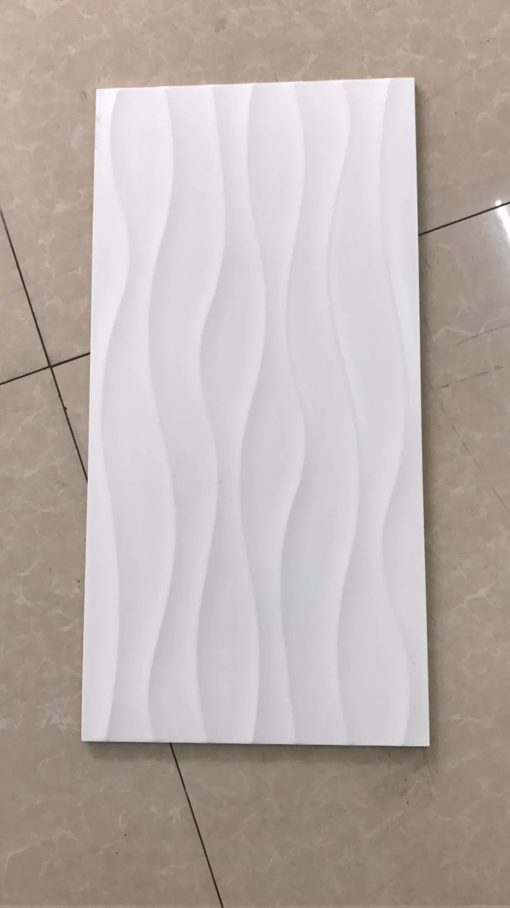 12x24 Wave Surface Living Rooms Interior Wall Tile Design Plastic Wall