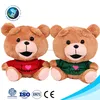 EN71 standard cute custom logo stuffed toy plush teddy bear t shirt fashion promotion gift plush soft toy chubby bear