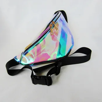 clear holographic bum bag