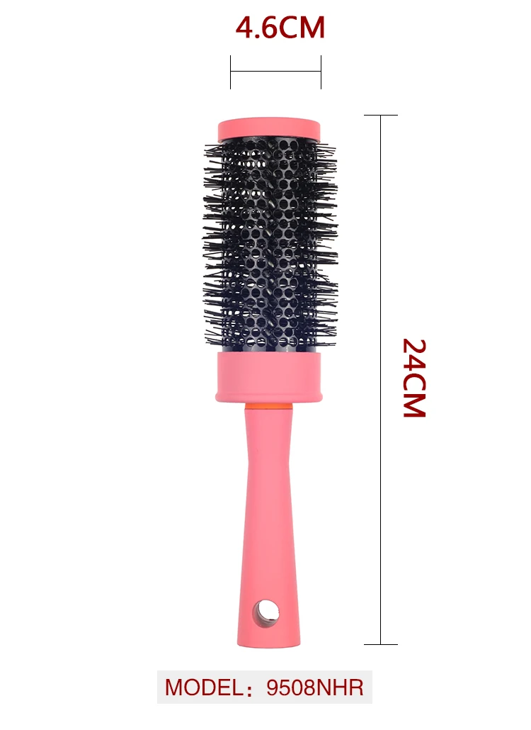 EUREKA 9508NHR Aluminum Barrel Hair Brush Nylon Heat-resistant Ceramic Brush Ionic Nano Technology Round Hair Brush