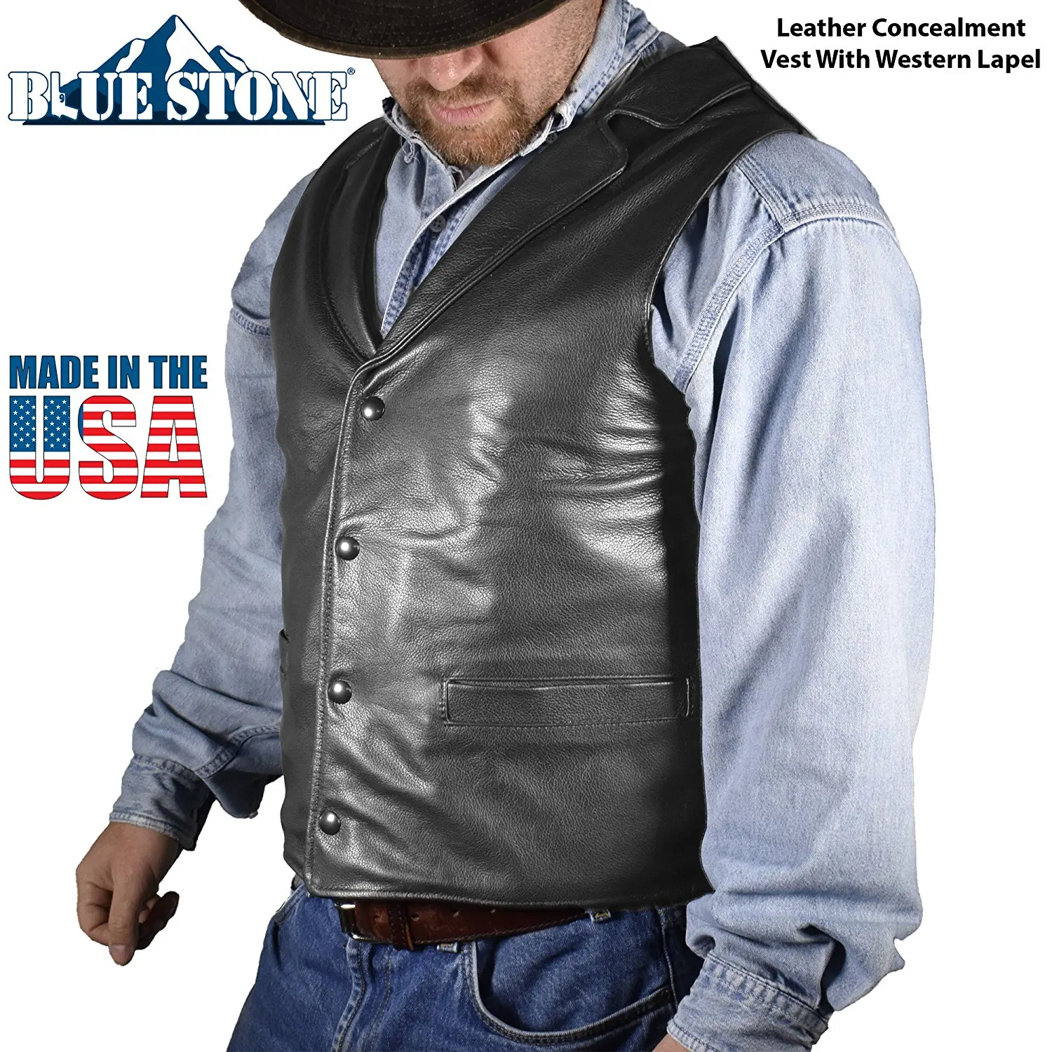 Cowboy Leather Vests For Men