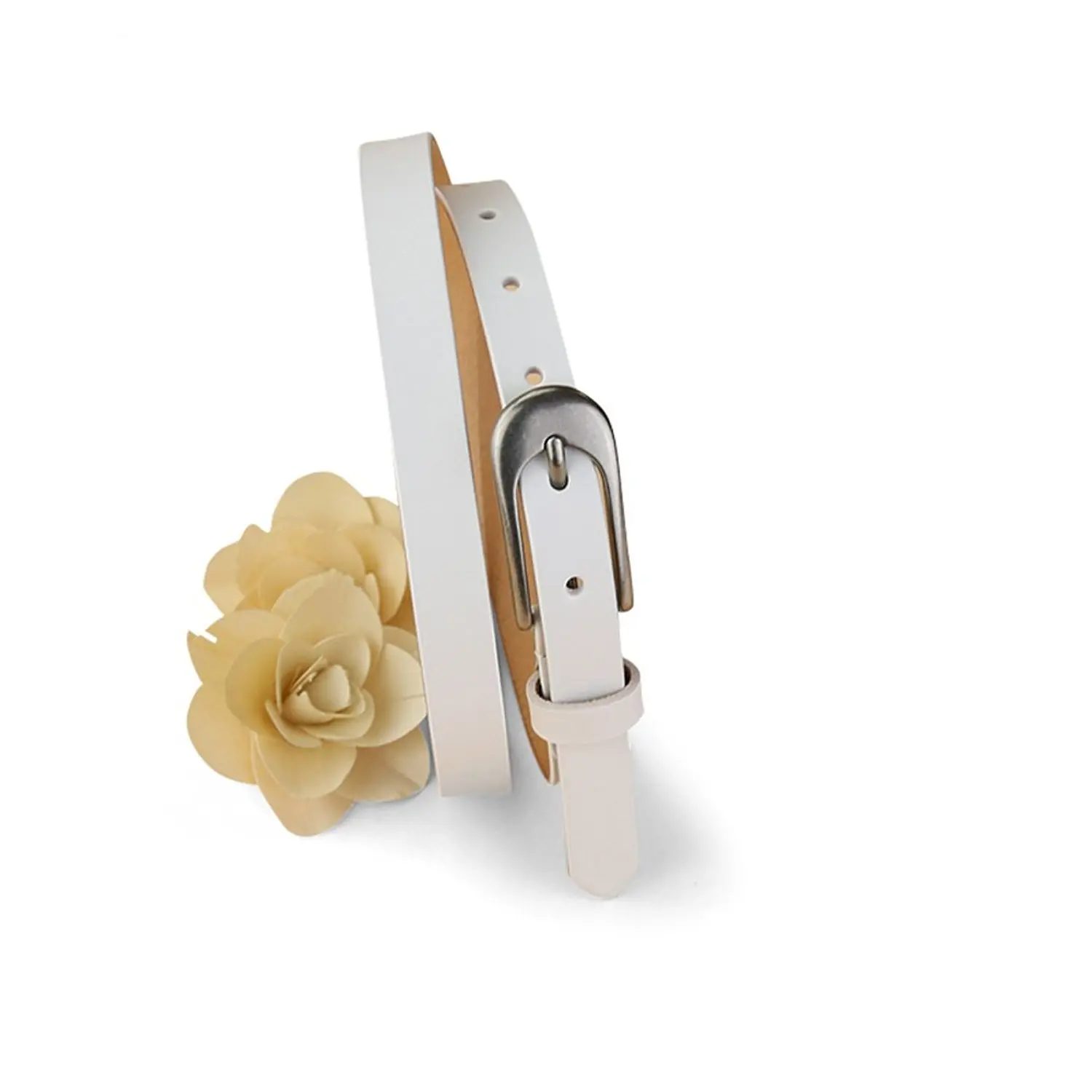 Leather Lady Decorative Narrow Band Belt,Service Dress Simple All-purpose Girdle