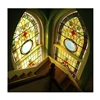 Factory hot sale stained glass window clings artist art