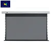 black diamond fabric ceiling pull down motorized projection screen with remote control
