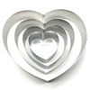 Baking tools 4pcs Heart Cake ring Stainless steel Mousse cake mold