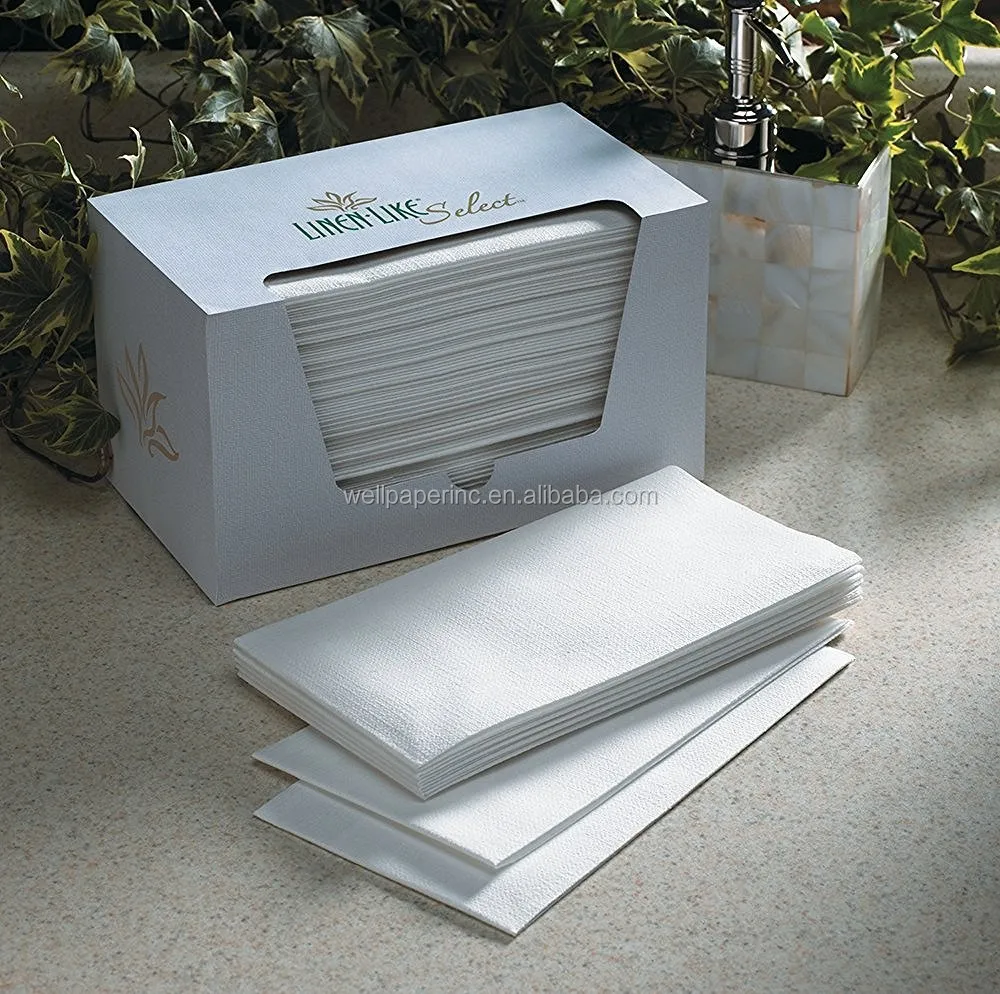 Airlaid Guest Towel Linen Feel Like Cloth Napkin 1/4 Fold,8" Width X 16