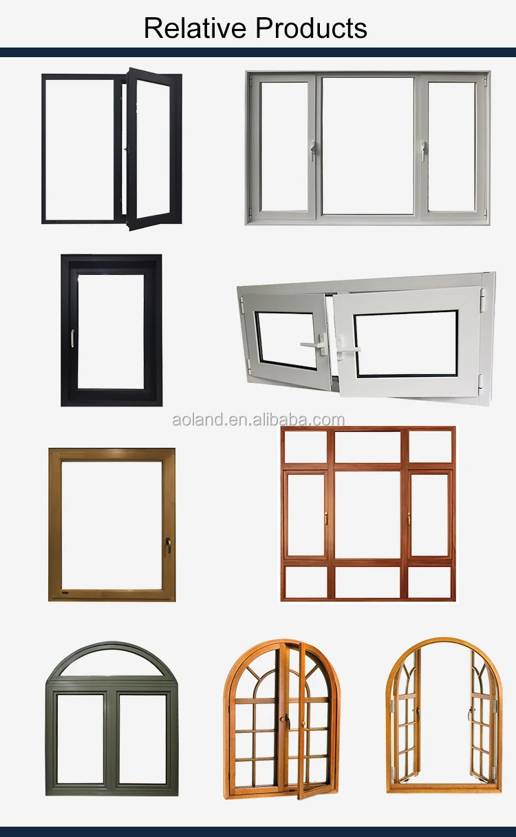 Aluminium side hung wood color double french casement window with AS 2047