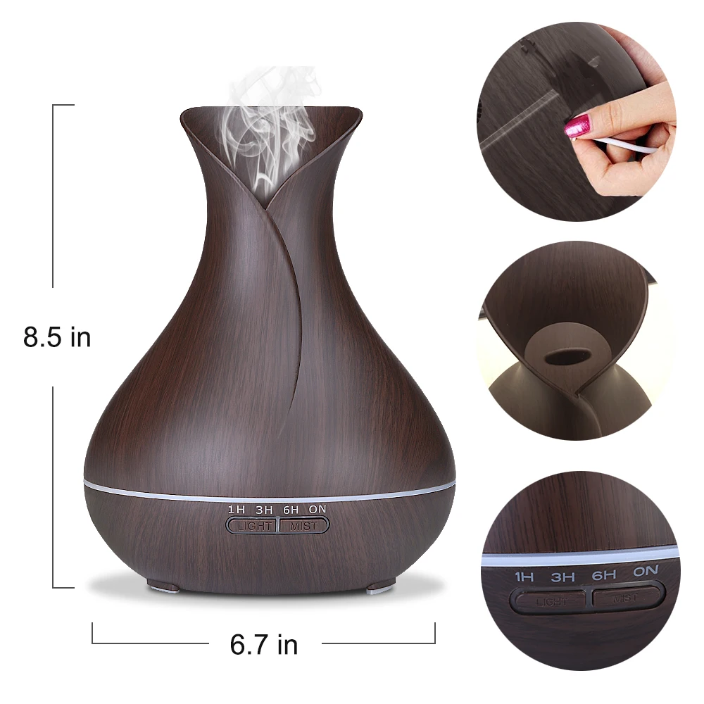High Quality Wood Grain Electric Aroma Diffuser Ultrasonic Air Diffuser