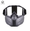 Outdoor Motorcycle Protective Glasses Motorcycle Riding Harley Style Face Mask Mouth Filter with Detachable Goggles