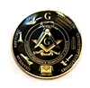 Custom Car Badge Working Tools Maconic 7 Liberal Arts Round Black Car Auto Emblem - 3" Diameter