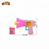 Friction mini transparent horn bubble gun with light 3 colors