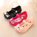 Mini Melissa Jelly Sandals For Baby Girls Boys Children Summer Cute Bowtie Kitty Cartoon Beach Shoes