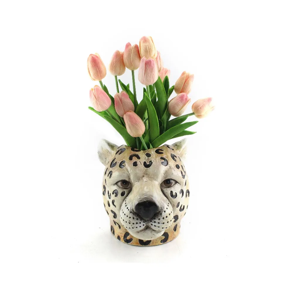 New Arrival 3D Resin Animal Sculpture S[ringbok Head Statue Vase Home Decoration supplier