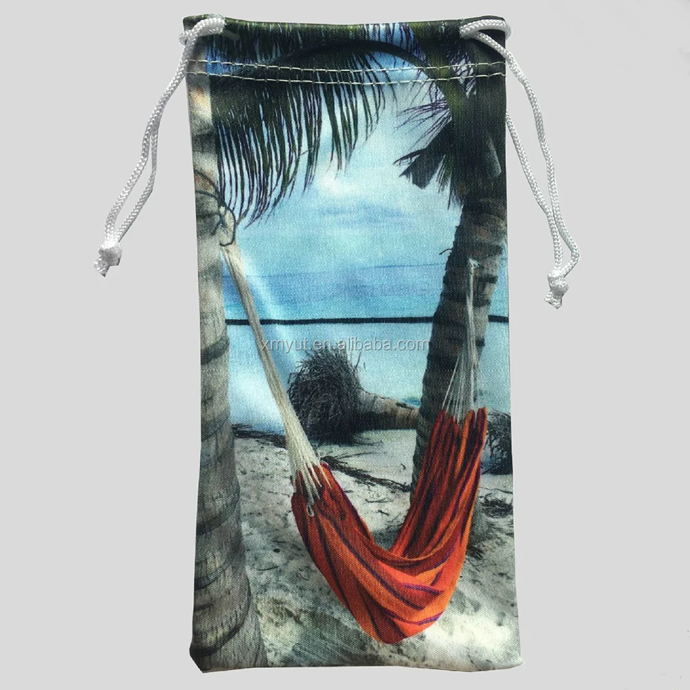 Custom Printed Microfiber Glasses Cloth Bag Fashionable Drawstring Packaging Pouch with Logo for Sunglasses and Accessories