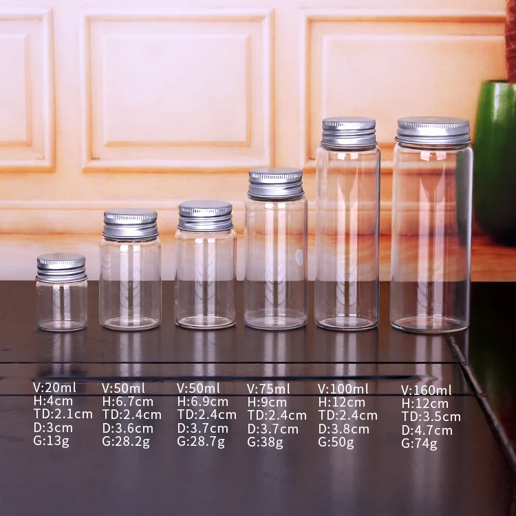 Mini Glass Tube 20ml Small Glass Jar With Screw Top Lids - Buy Mini ...