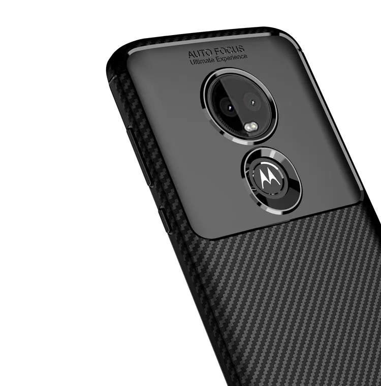 手机配件碳纤维 tpu 软手机壳摩托罗拉 moto g7 超薄防震外壳