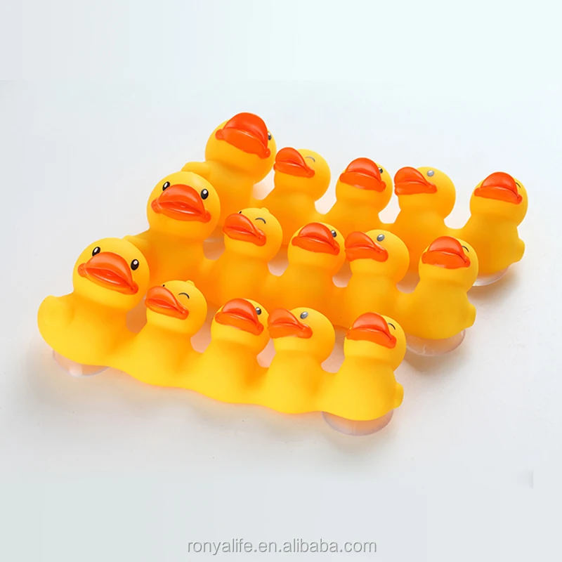 Ronya Duck Toothbrush Holder Set For Children Plastic Suction Kids