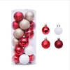 24 pcs Pack Christmas balls colors combination