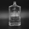 1.5 liter flat square vodka glass liquor bottle for rum and gin