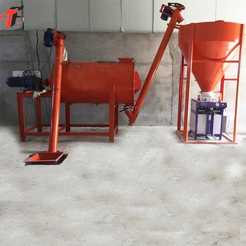 Dry Mortar Skim Coat Machine Gypsum Powder Production Line Buy Cement Mortar Blending Machine Ceramic Tile Mortar Produce Line Dry Mortar Line