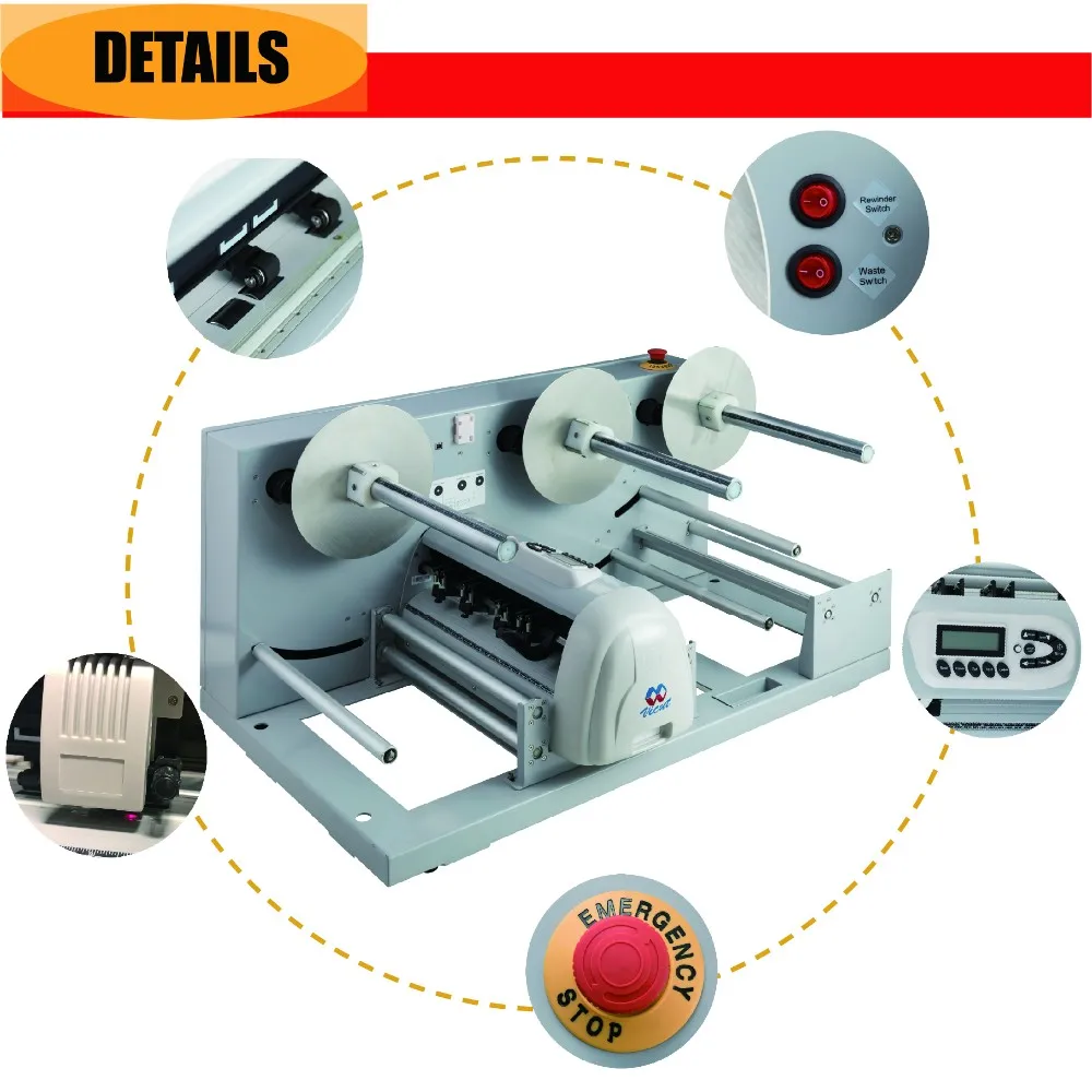 Vinyl Sticker Cutter Digital Roll To Roll Label Cutter Automatic Label