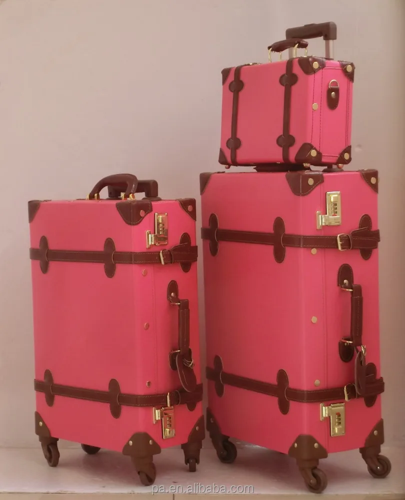 vintage pink samsonite luggage