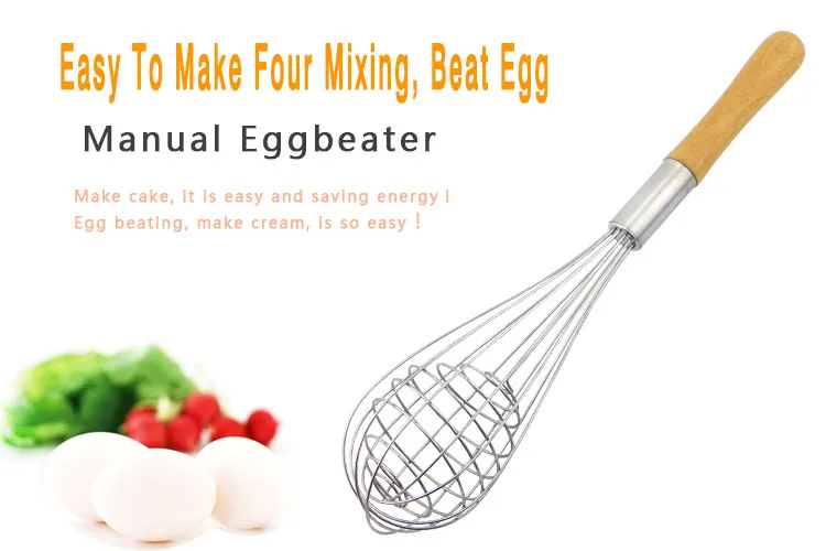 Kitchen Whisk Tools Egg Beater With Stainless Steel Ball