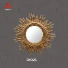 84026# China Factory Classic Design Decorative Sun Shaped Wall Hanging PU Mirror