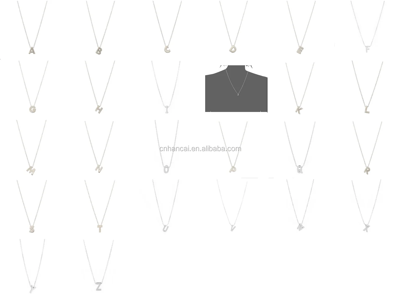 Collar Con Colgante Para Mujer 26 Palabras Del Alfabeto Letra De Amor A B C E F G H K L M N P R S T U V X Y Z Buy Collar Con Letras Product On Alibaba Com